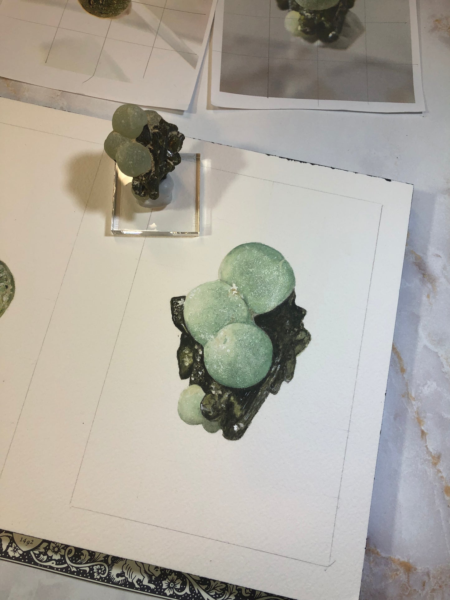 Special Request - Mineral Art sets. Aquamarine and Prehnite sets.