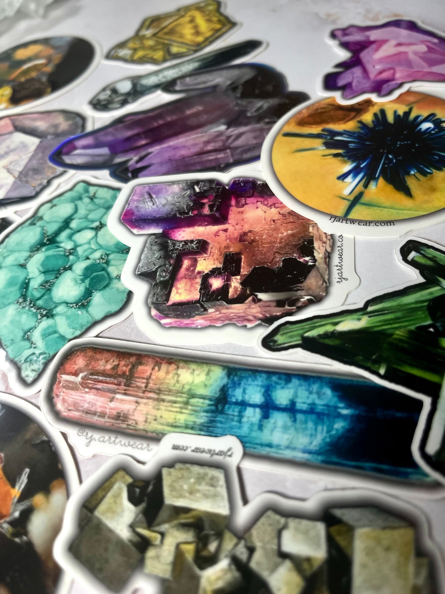 Custom Fluorite Sticker & Print order.