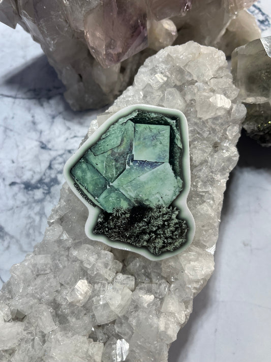 Chinese Fluorite Sticker or Magnet