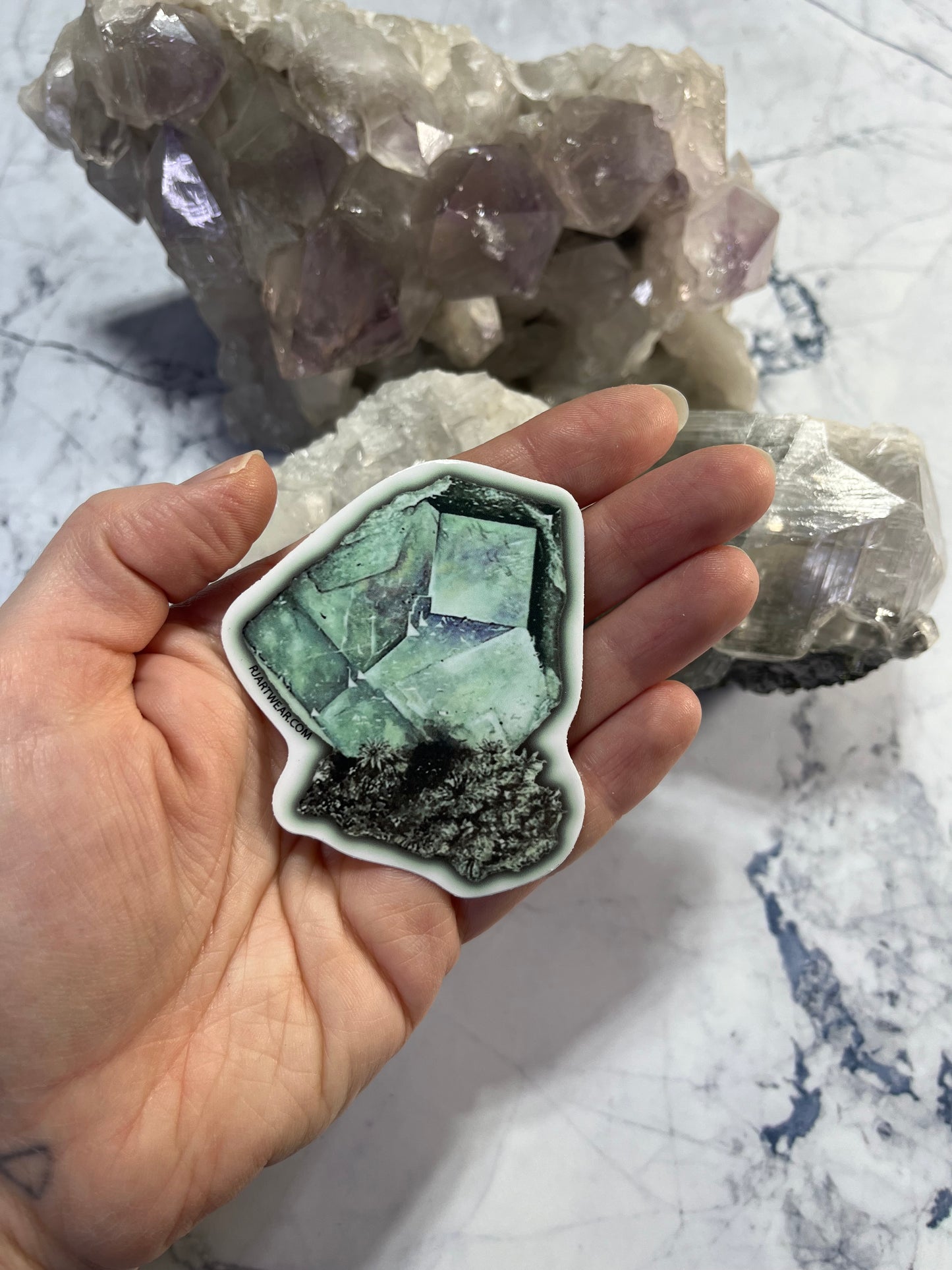Chinese Fluorite Sticker or Magnet
