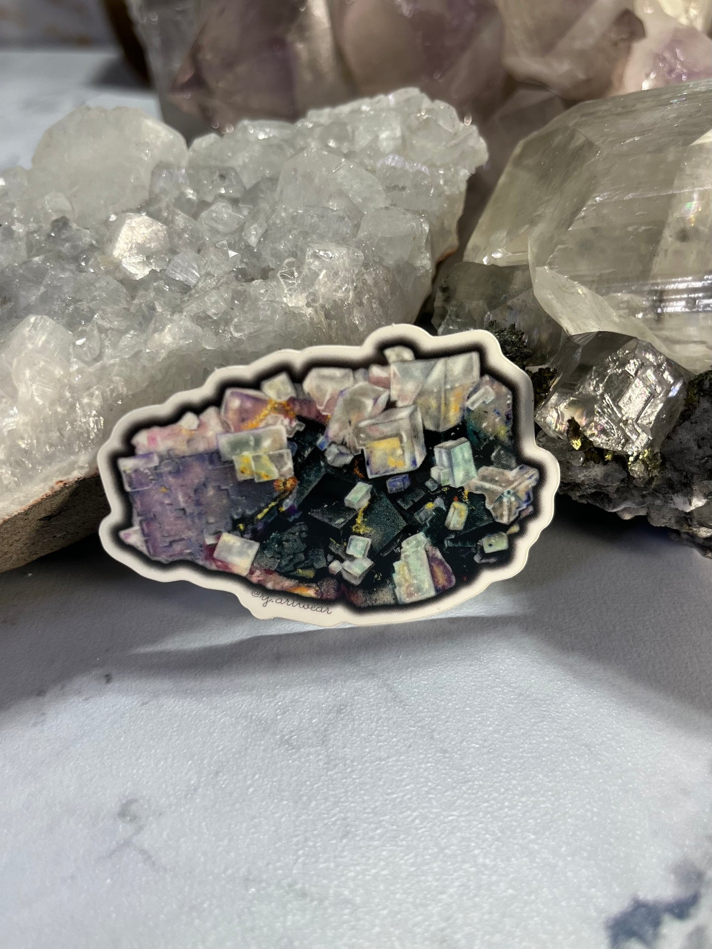 Illinois Fluorite Cluster Sticker Small
