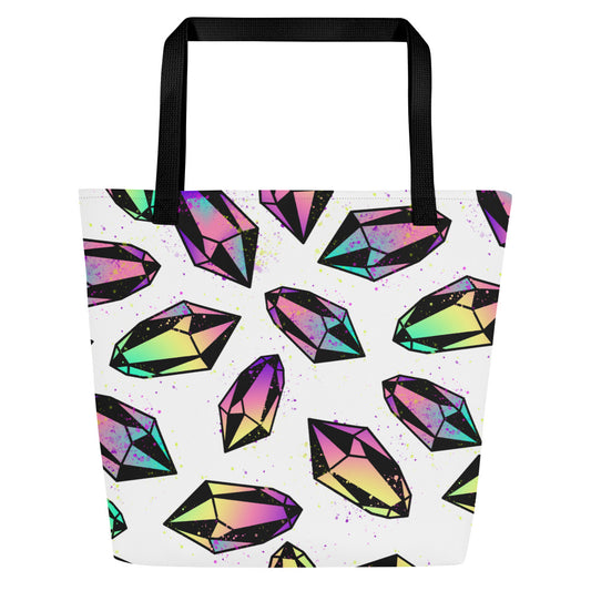 All-Over Crystal Large Tote Bag