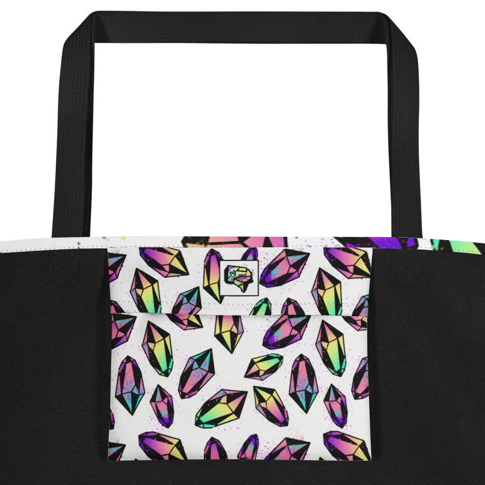 All-Over Crystal Large Tote Bag