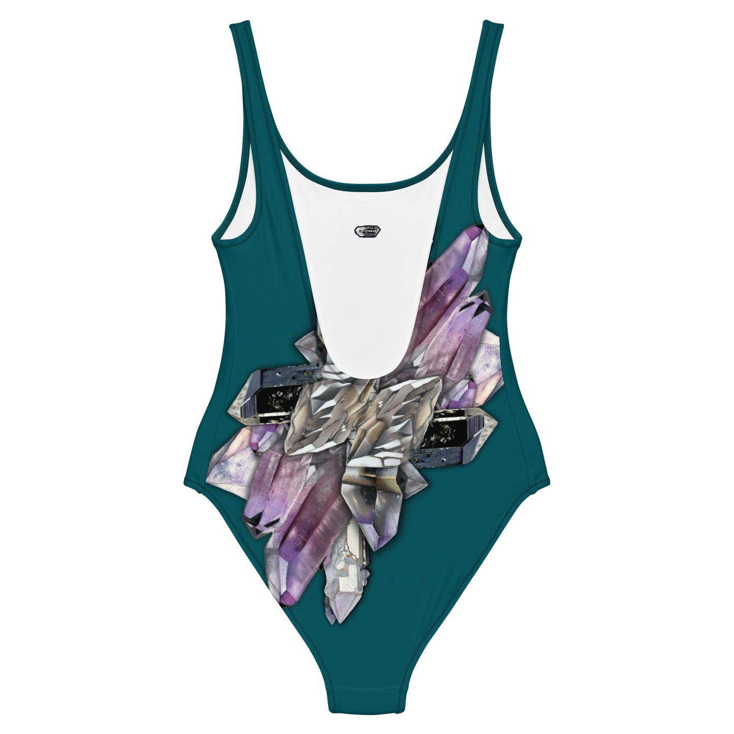 Quartz & Amethyst One-Piece Swimsuit - Deep Teal