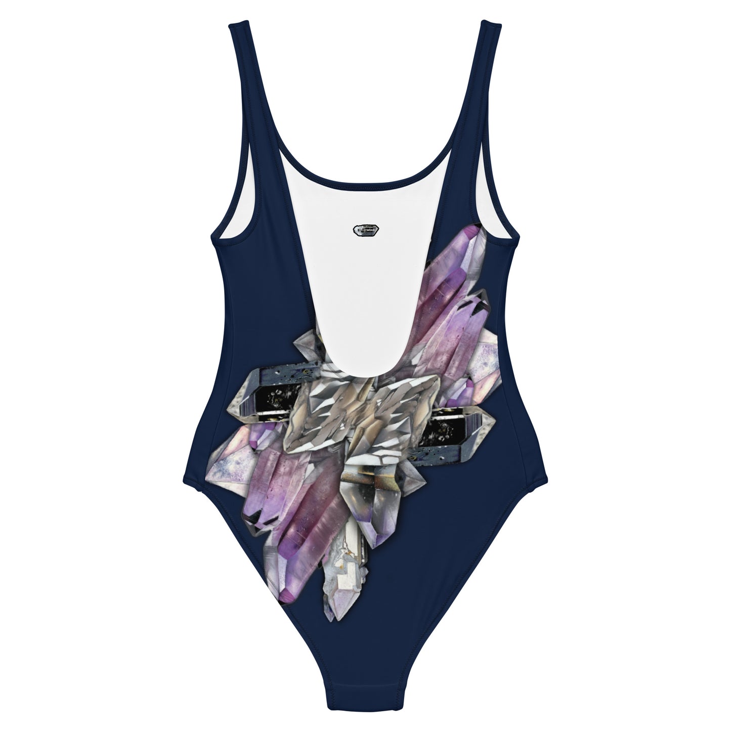 Quartz & Amethyst One-Piece Swimsuit - Navy