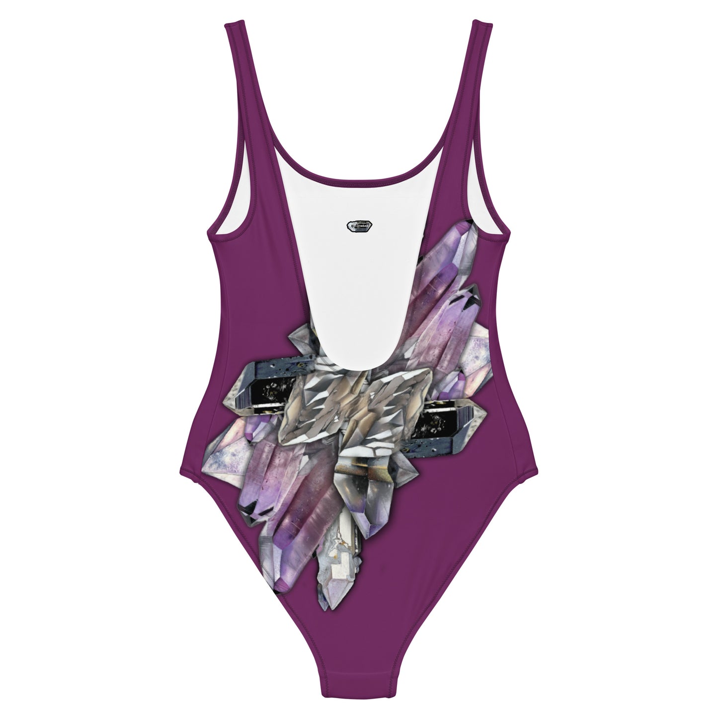 Quartz & Amethyst One-Piece Swimsuit - Deep Plum