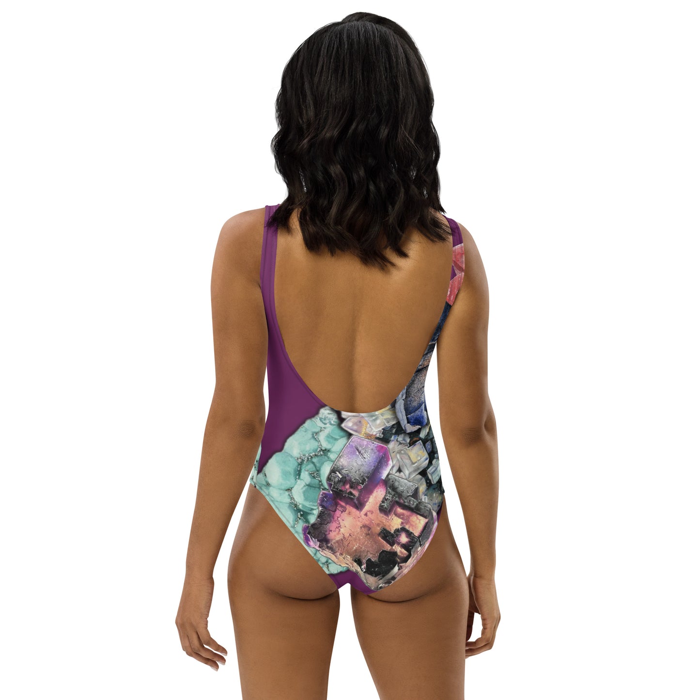 Fluorite One-Piece Swimsuit - Deep Plum