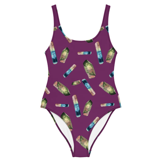 Tourmaline One-Piece Swimsuit - Deep Plum