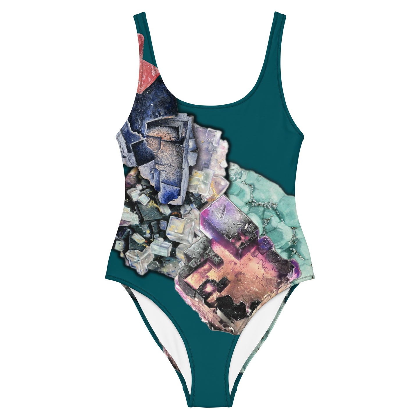 Fluorite One-Piece Swimsuit - Deep Teal