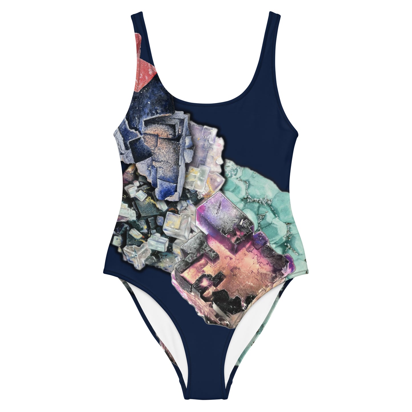 Fluorite One-Piece Swimsuit - Navy