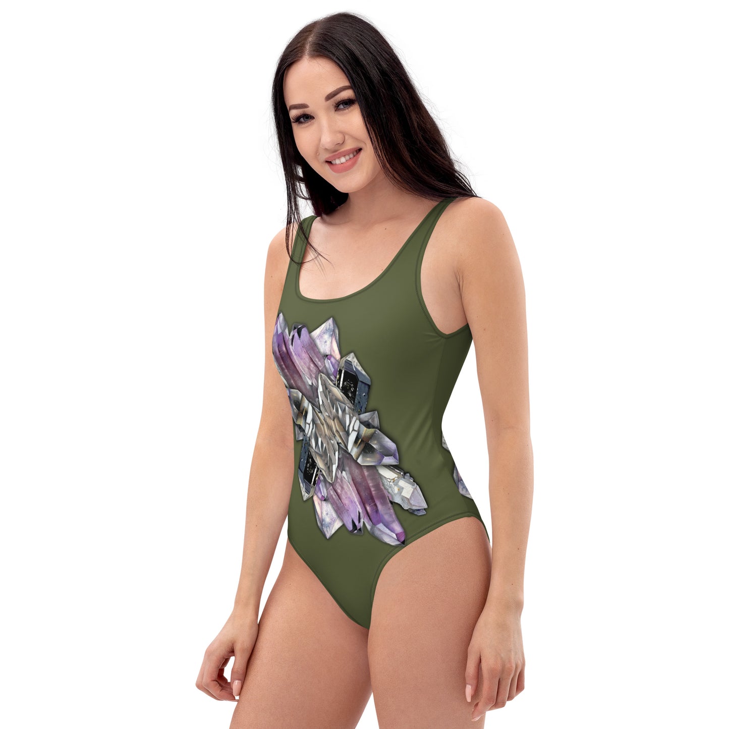 Quartz & Amethyst One-Piece Swimsuit - Saratoga Green