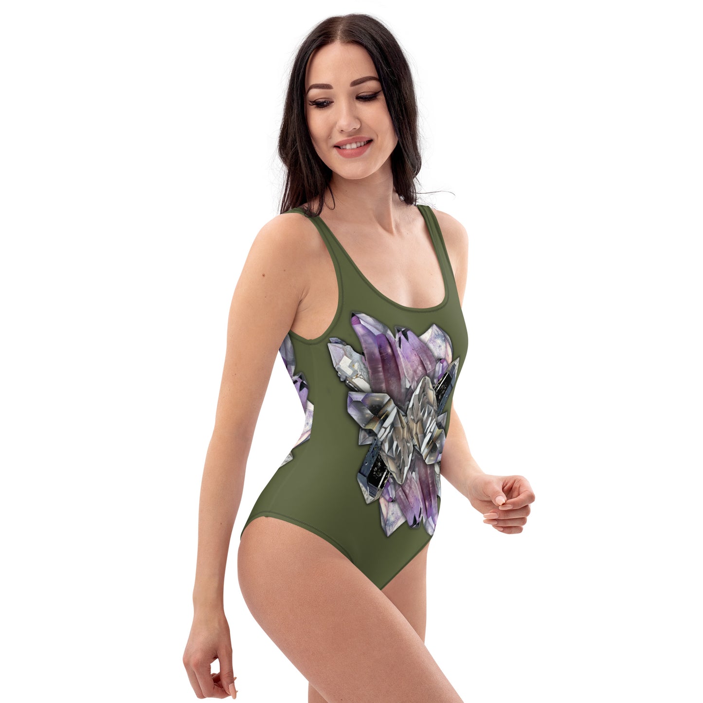 Quartz & Amethyst One-Piece Swimsuit - Saratoga Green