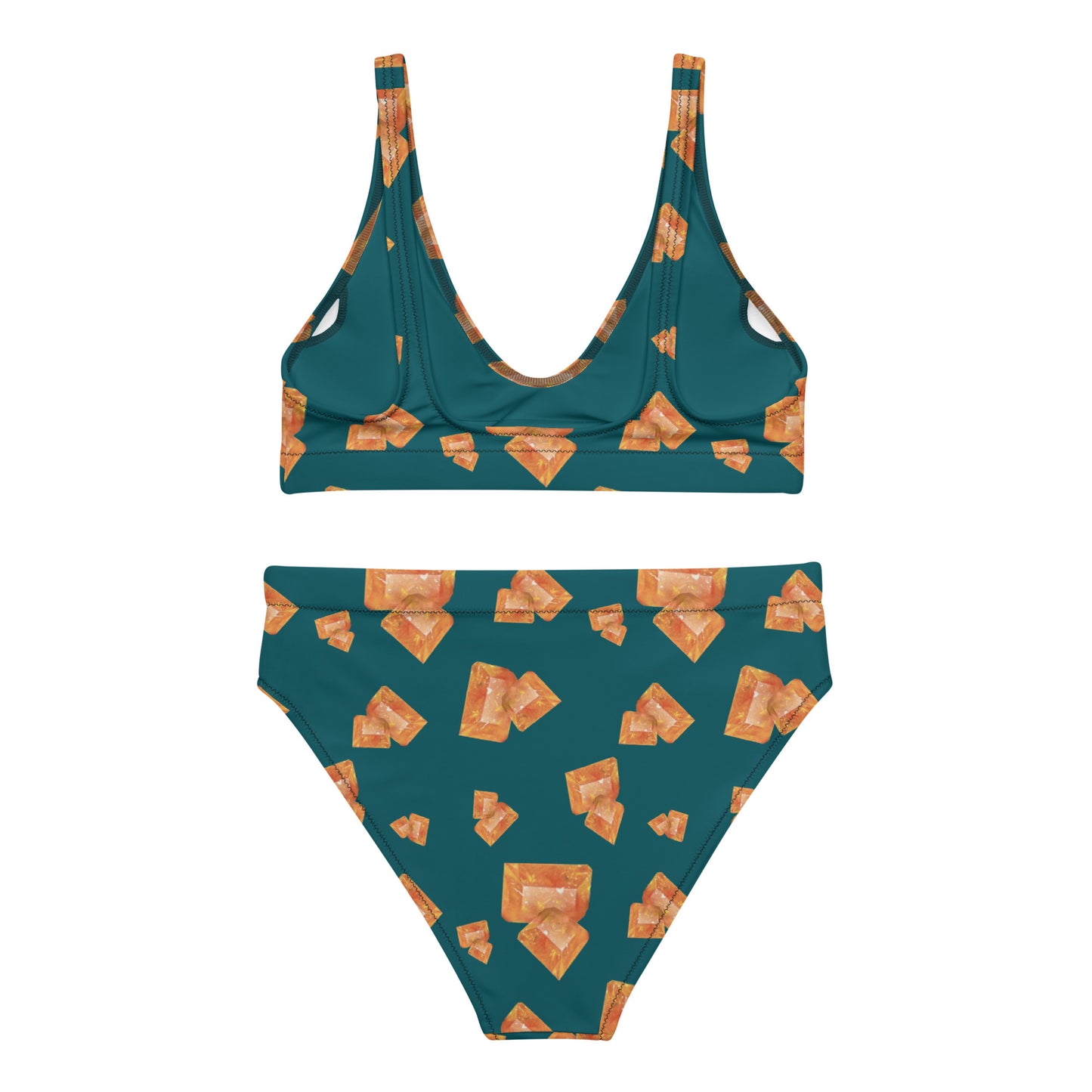 Wulfenite high-waisted bikini - Deep Teal