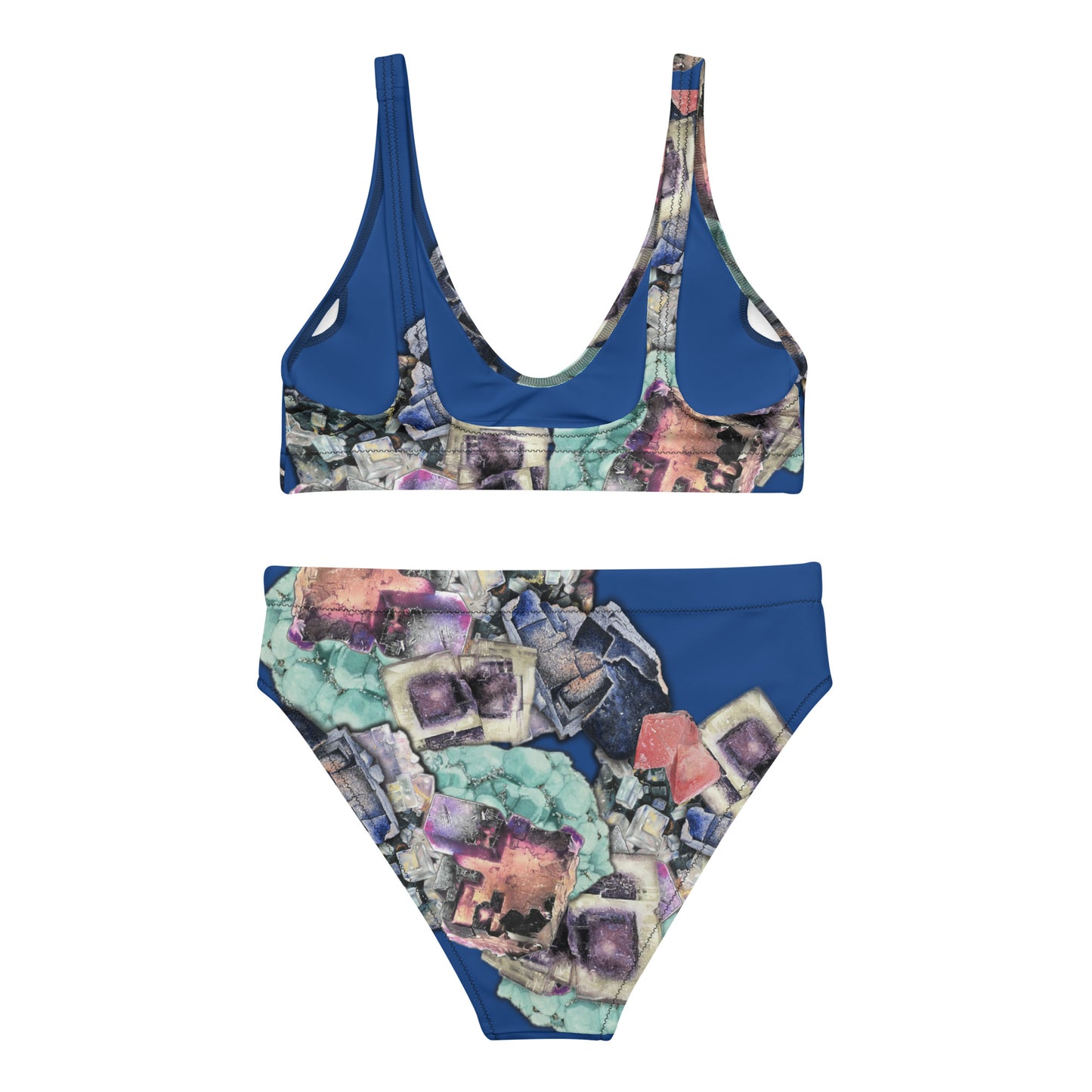 Fluorite high-waisted bikini - Blue