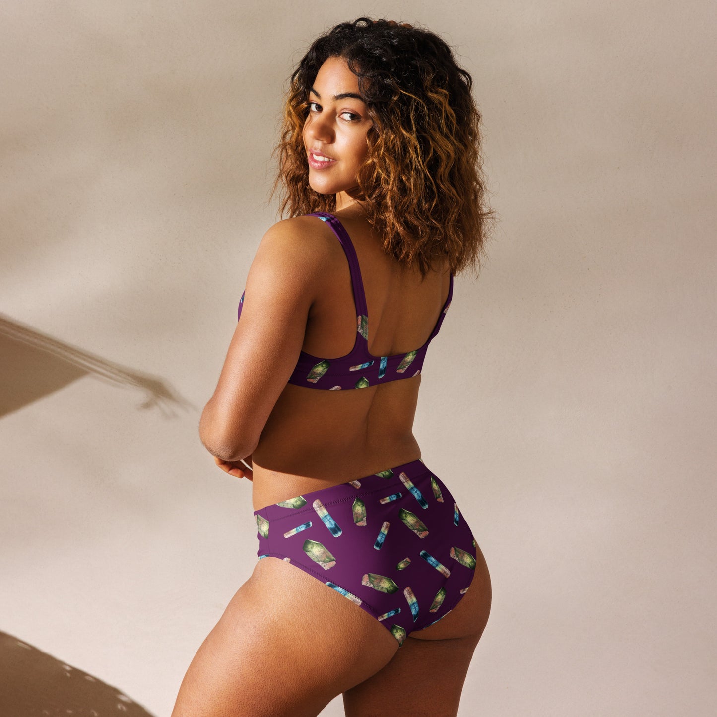 Tourmaline high-waisted bikini - Eggplant