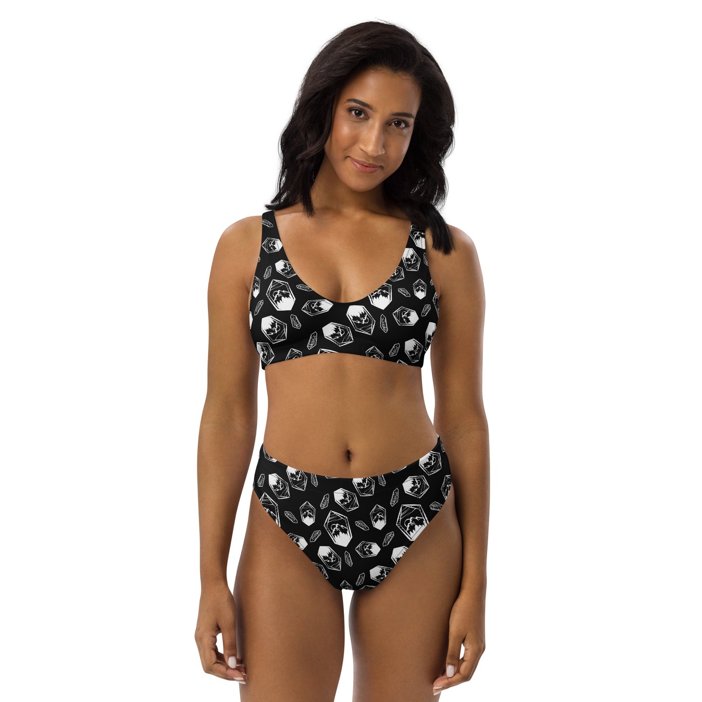 Crystal Mountain high-waisted bikini - Black