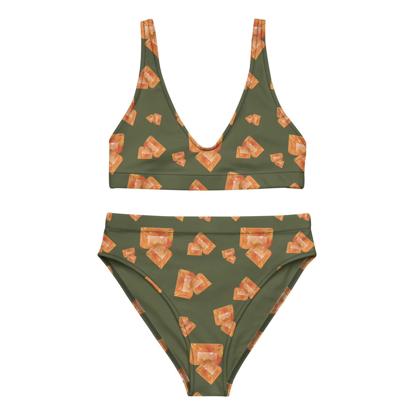 Wulfenite high-waisted bikini - Saratoga Green