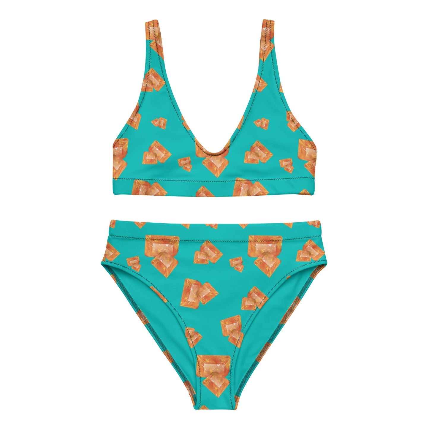 Wulfenite high-waisted bikini - Turquoise