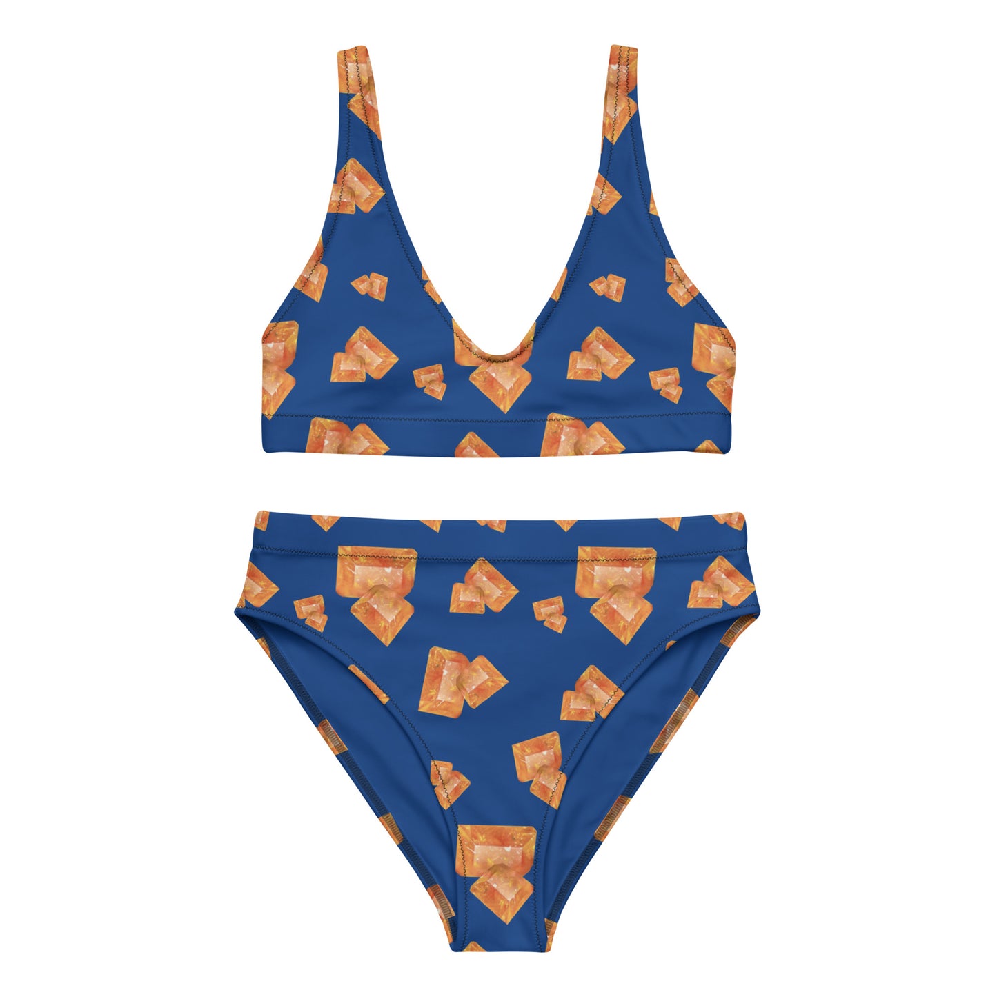 Wulfenite high-waisted bikini - Blue