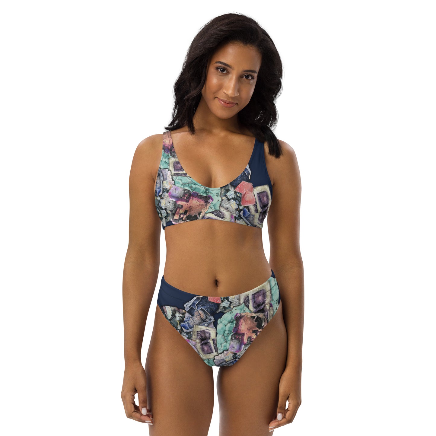 Fluorite high-waisted bikini - Navy