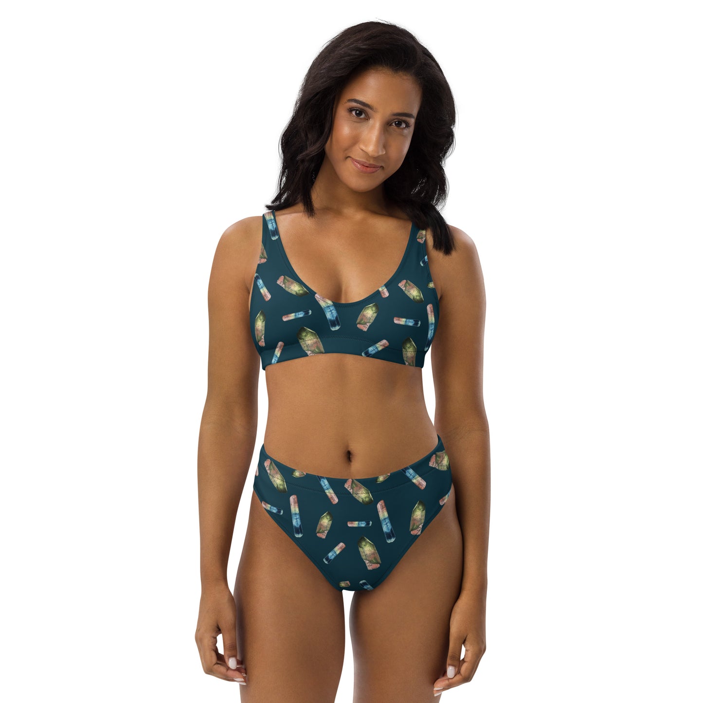 Tourmaline high-waisted bikini - Deep Teal