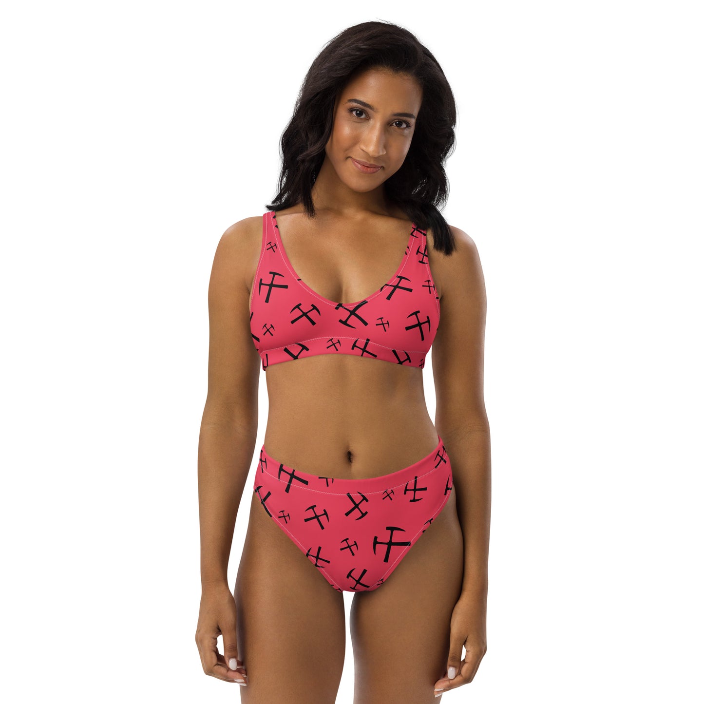 Rockhound high-waisted bikini - Radical Red