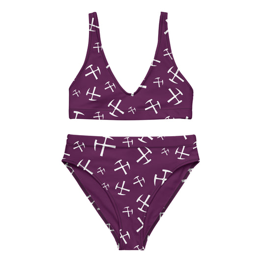 Rockhound high-waisted bikini - Deep Plum