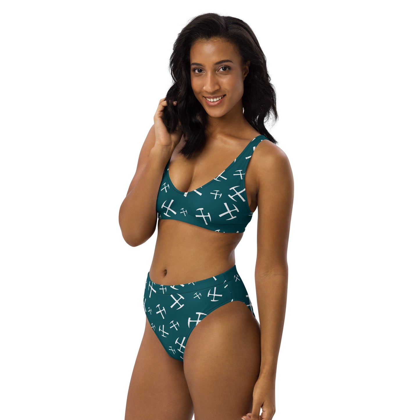 Rockhound high-waisted bikini - Deep Teal