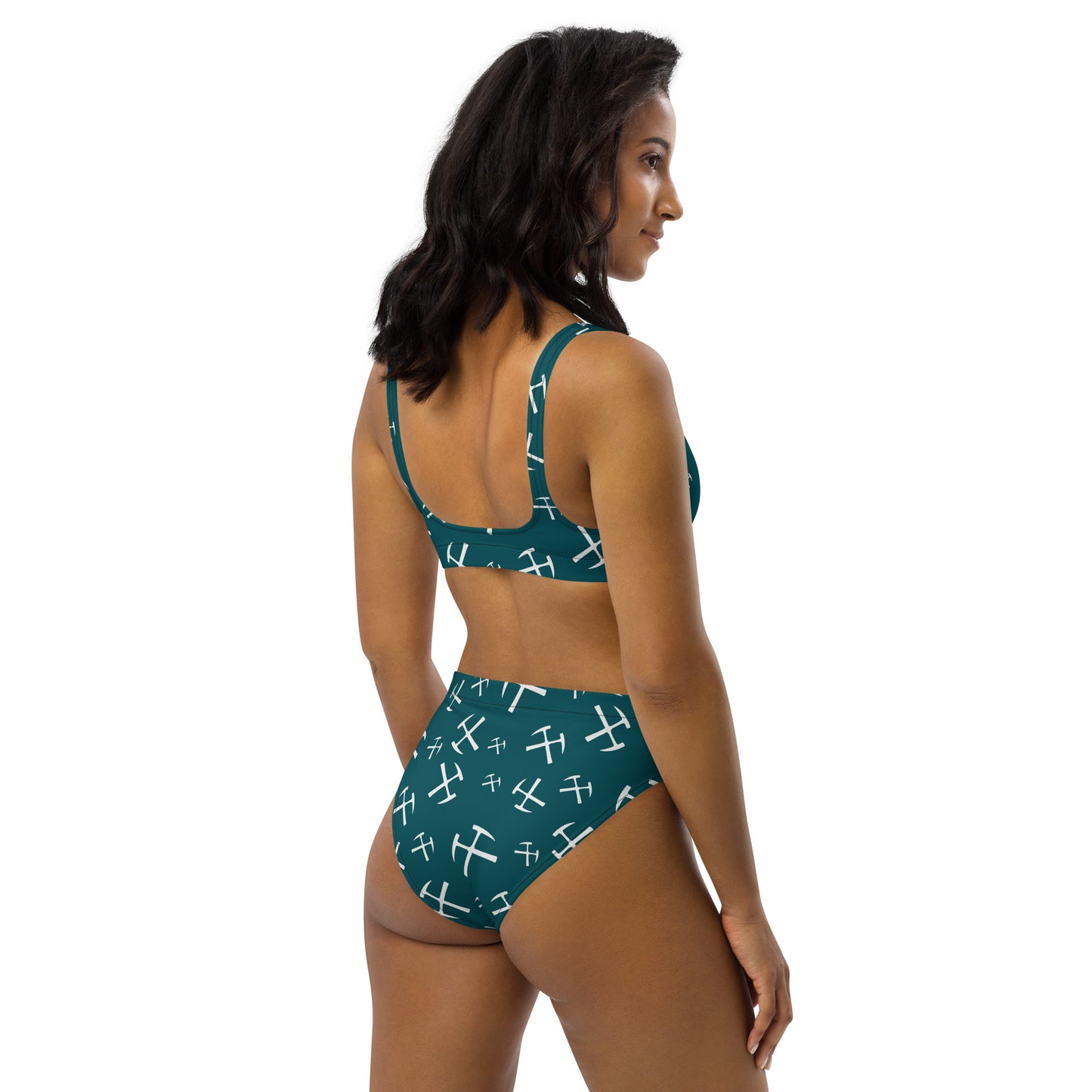 Rockhound high-waisted bikini - Deep Teal