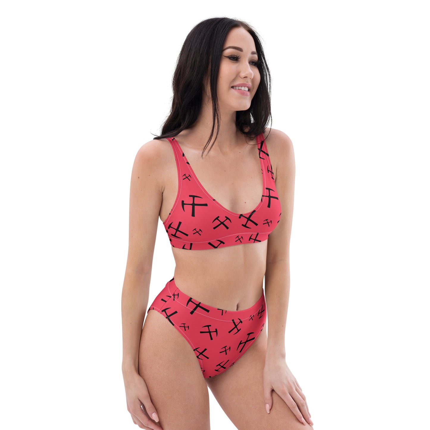 Rockhound high-waisted bikini - Radical Red