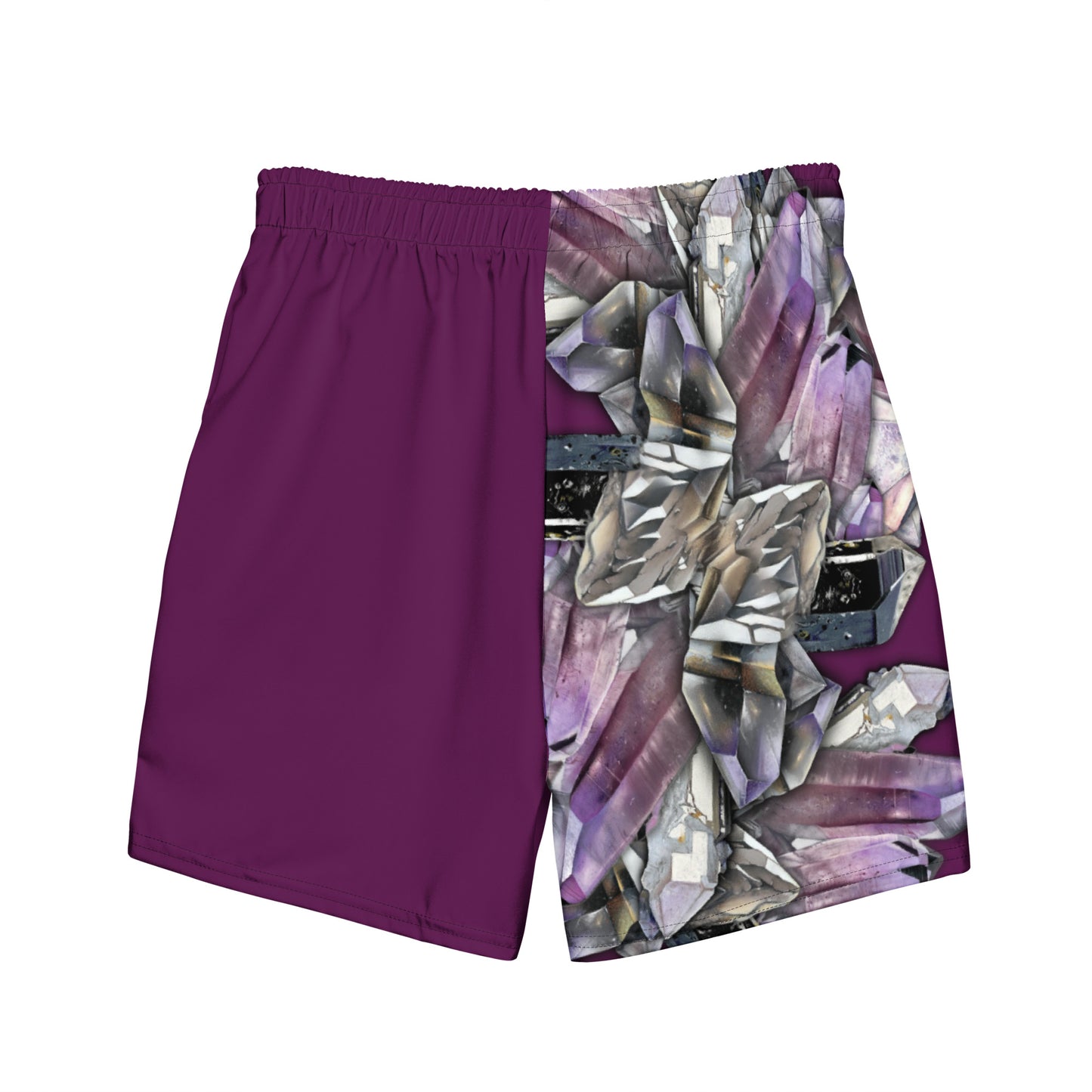 Quartz & Amethyst Swim Trunks - Deep Plum