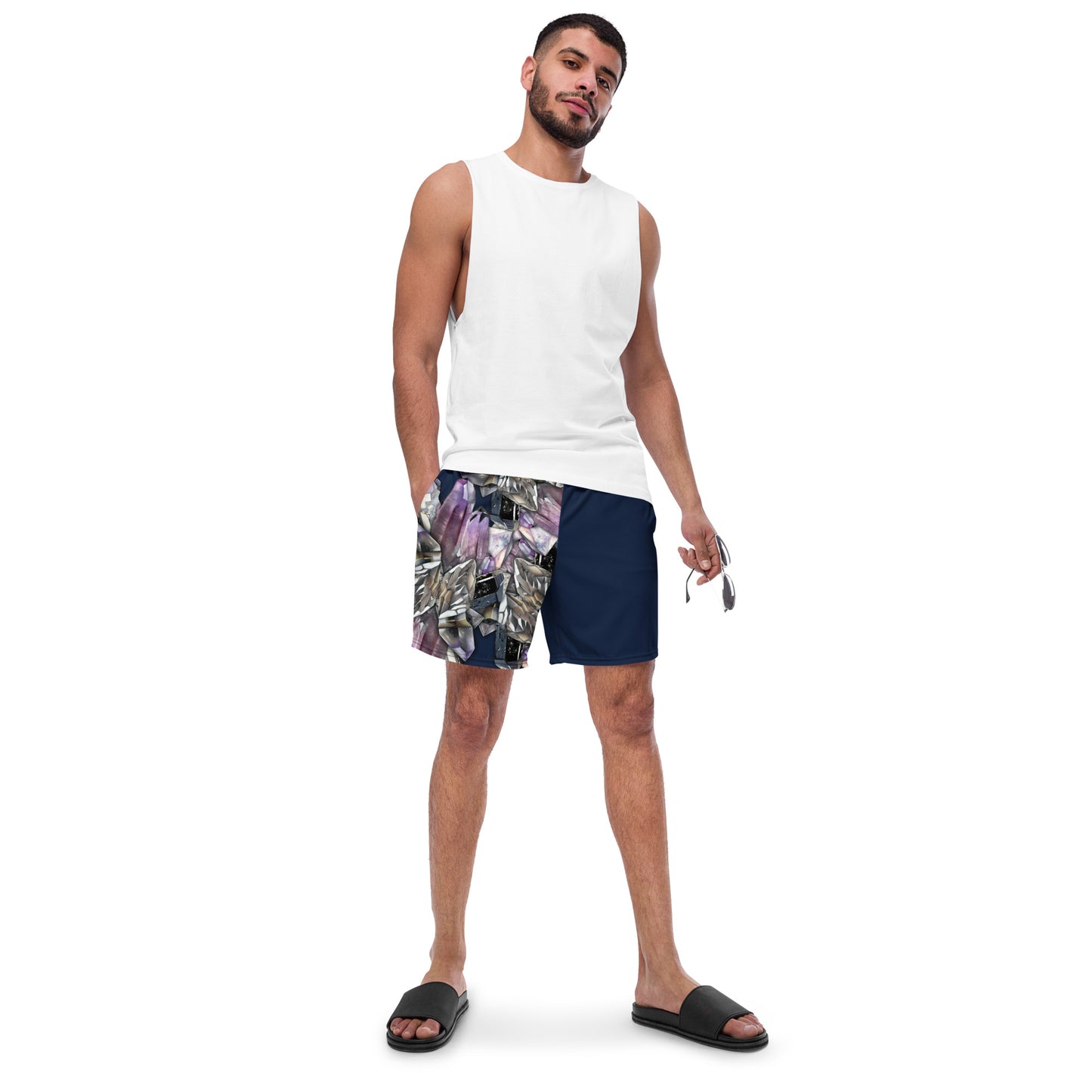 Quartz & Amethyst Swim Trunks - Navy