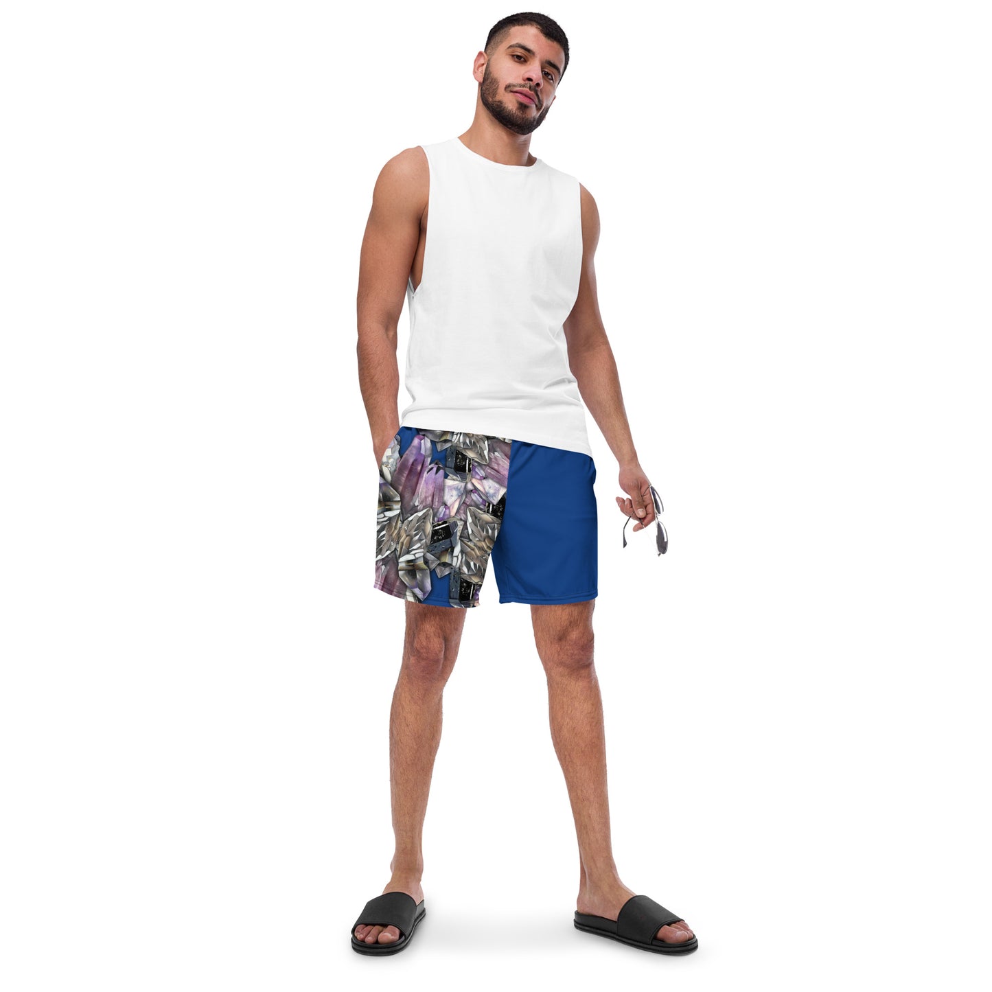 Quartz & Amethyst Swim Trunks - Blue