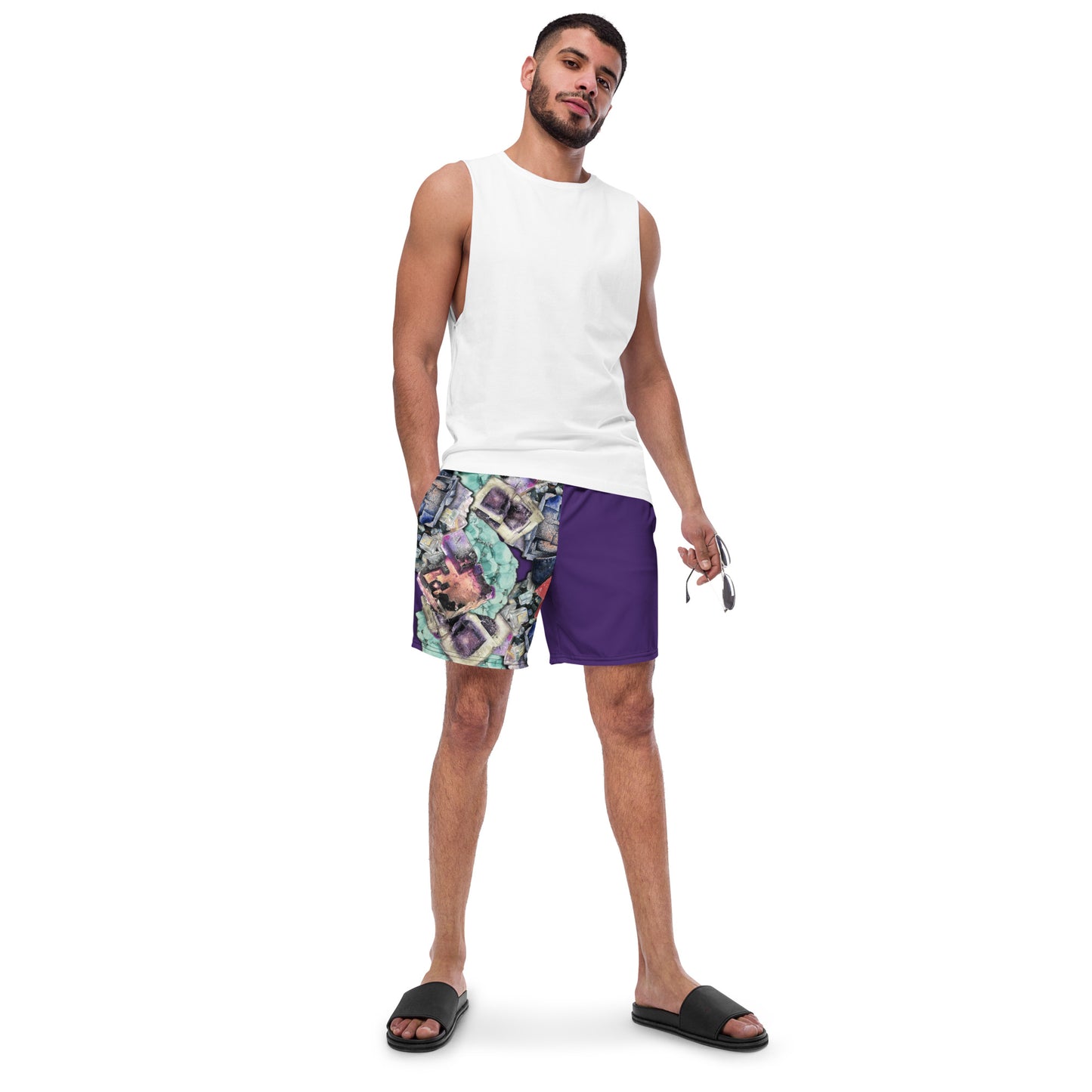 Fluorite Swim Trunks - Purple