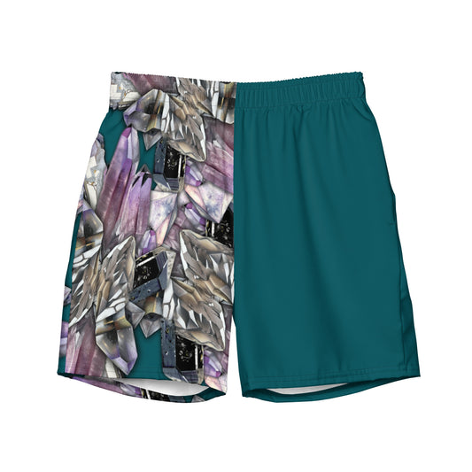 Quartz & Amethyst Swim Trunks - Deep Teal