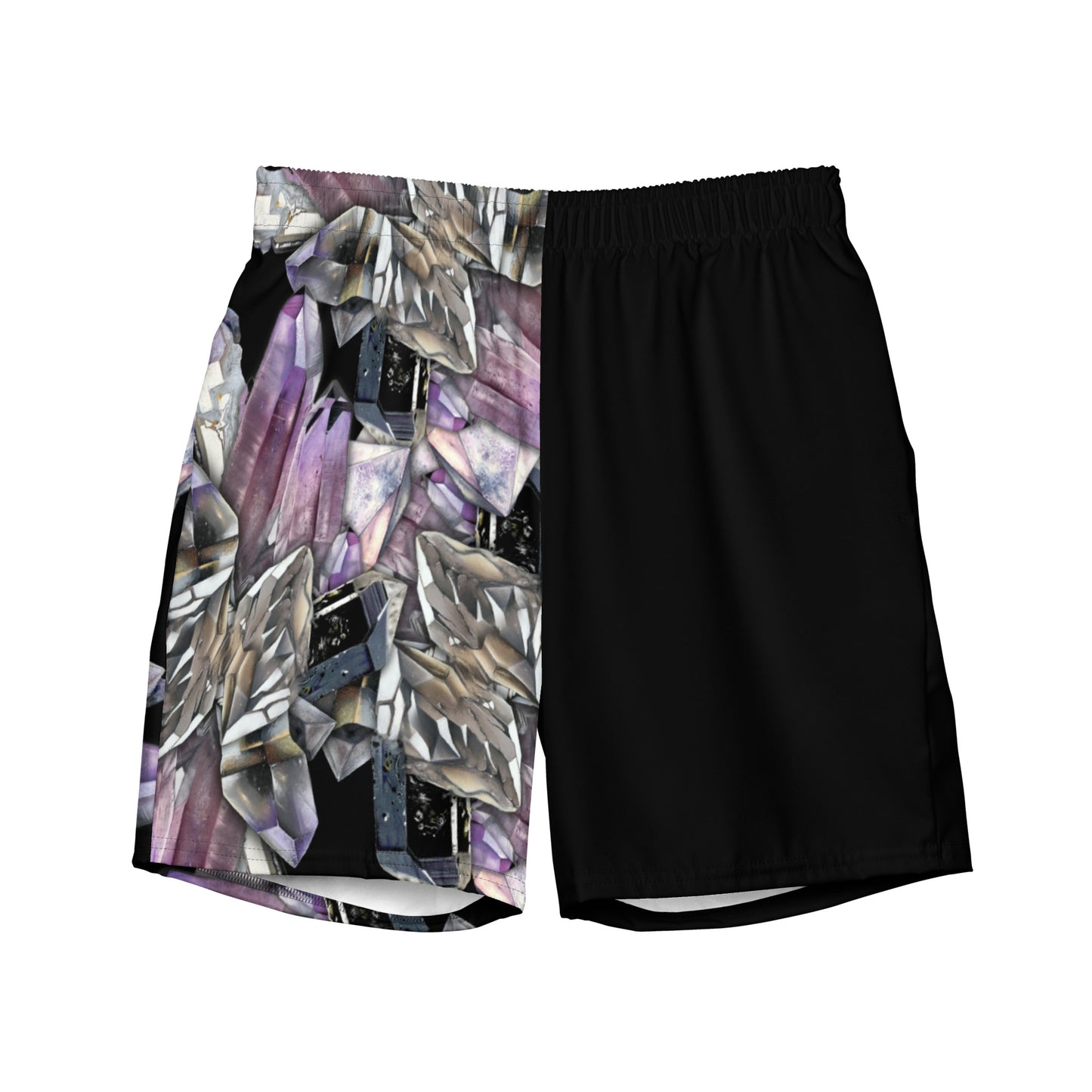 Quartz & Amethyst Swim Trunks - Black