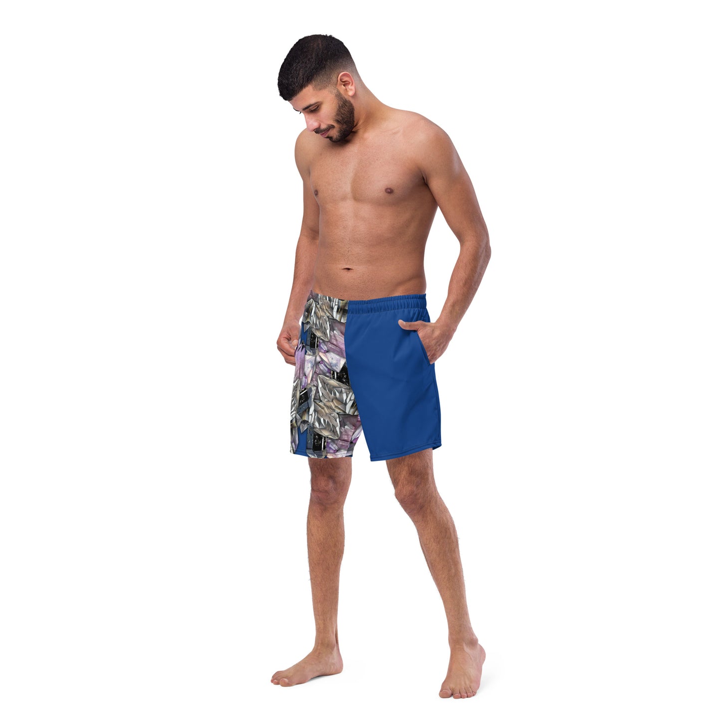 Quartz & Amethyst Swim Trunks - Blue