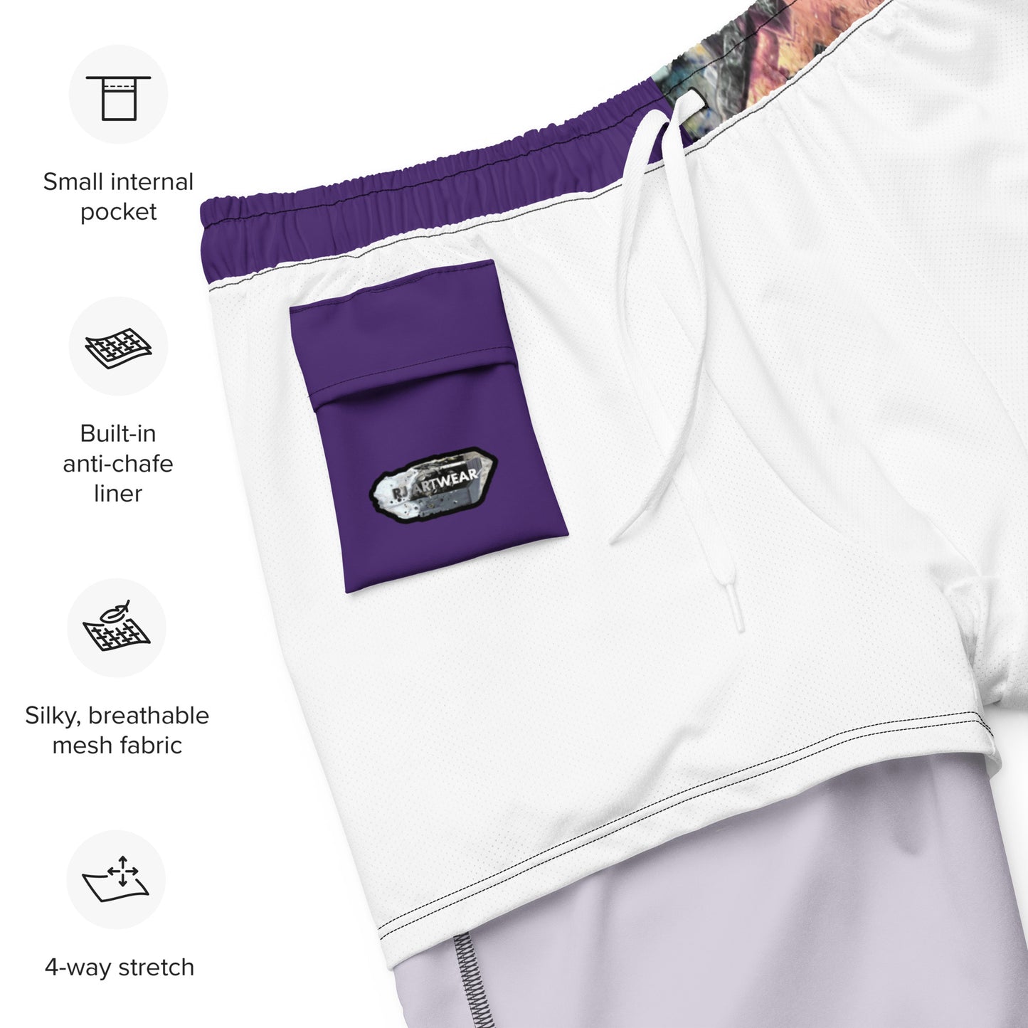 Fluorite Swim Trunks - Purple