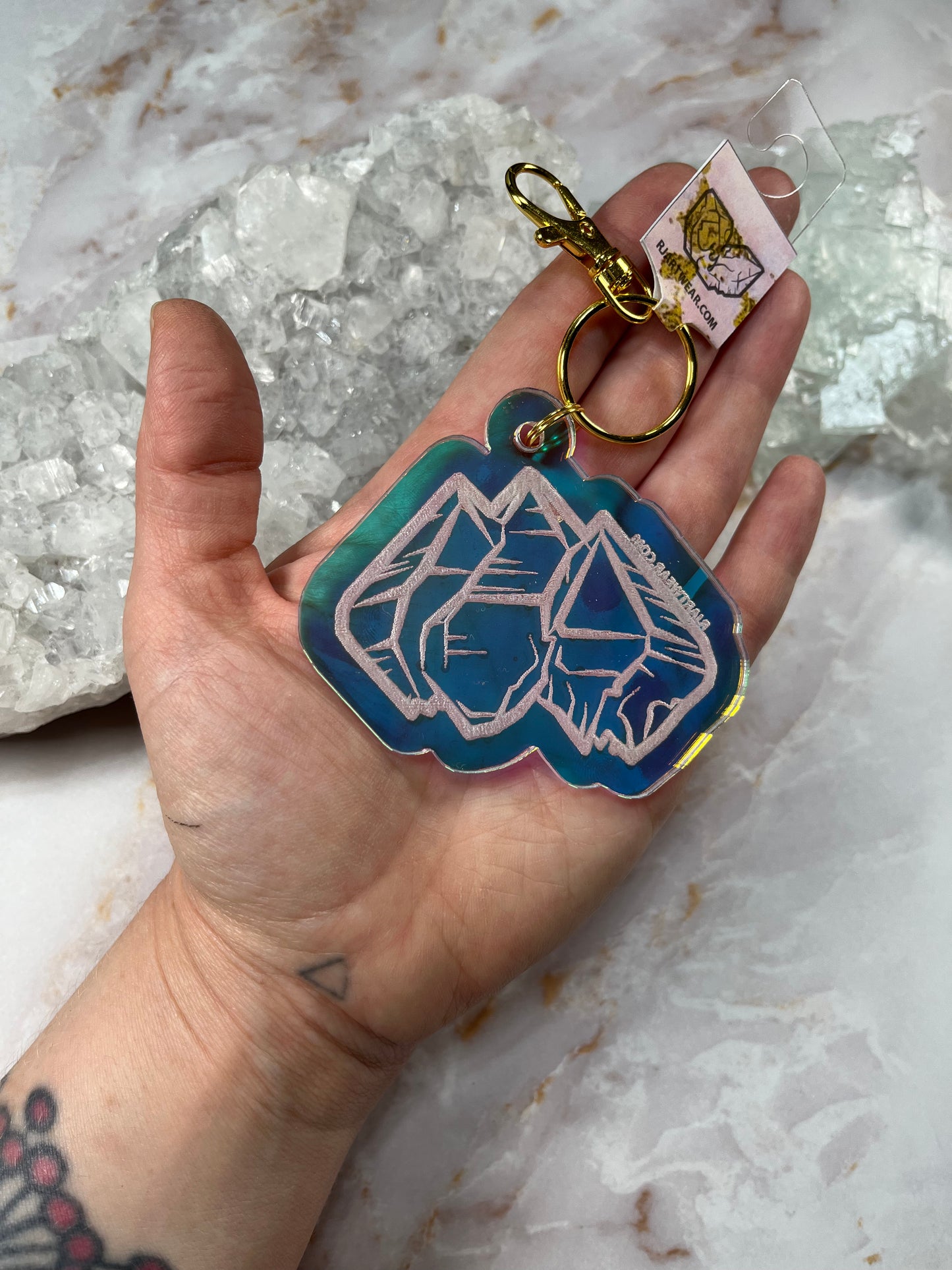 Triple Scepter Acrylic Keychain - Holographic