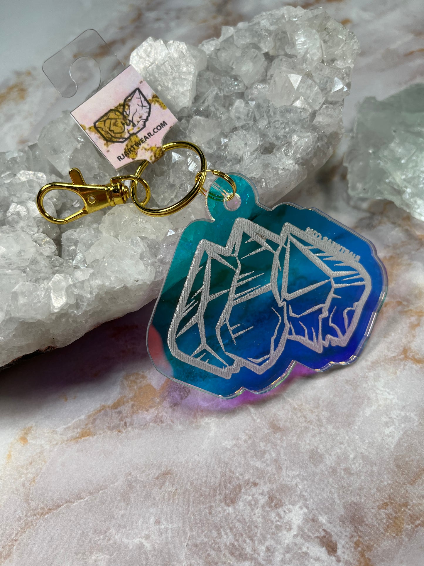 Triple Scepter Acrylic Keychain - Holographic