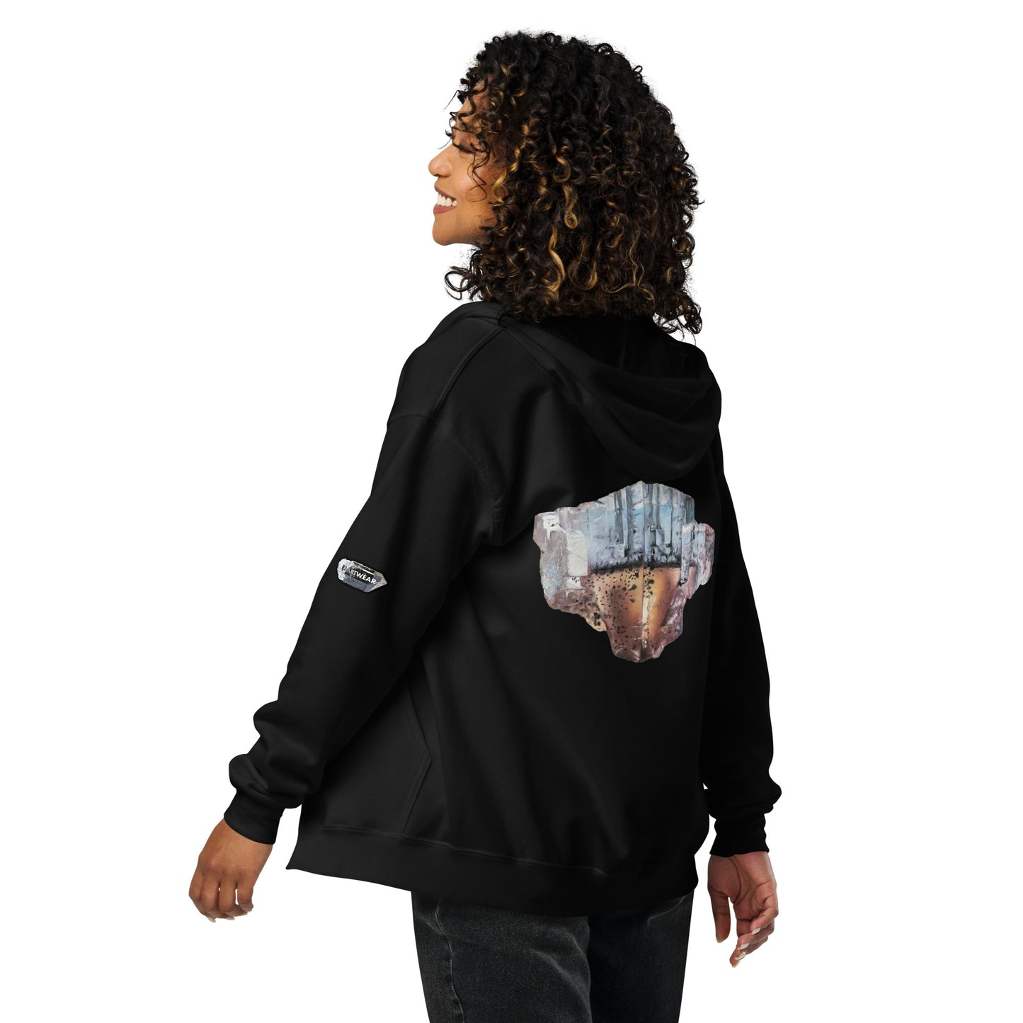 Minerva No.1 Fluorite Drawing - Unisex heavy blend zip hoodie