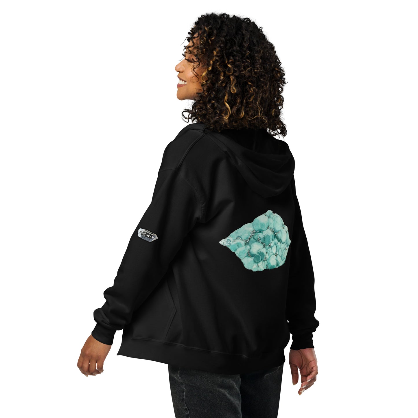 Deer Trail Utah Fluorite Watercolor - Unisex heavy blend zip hoodie
