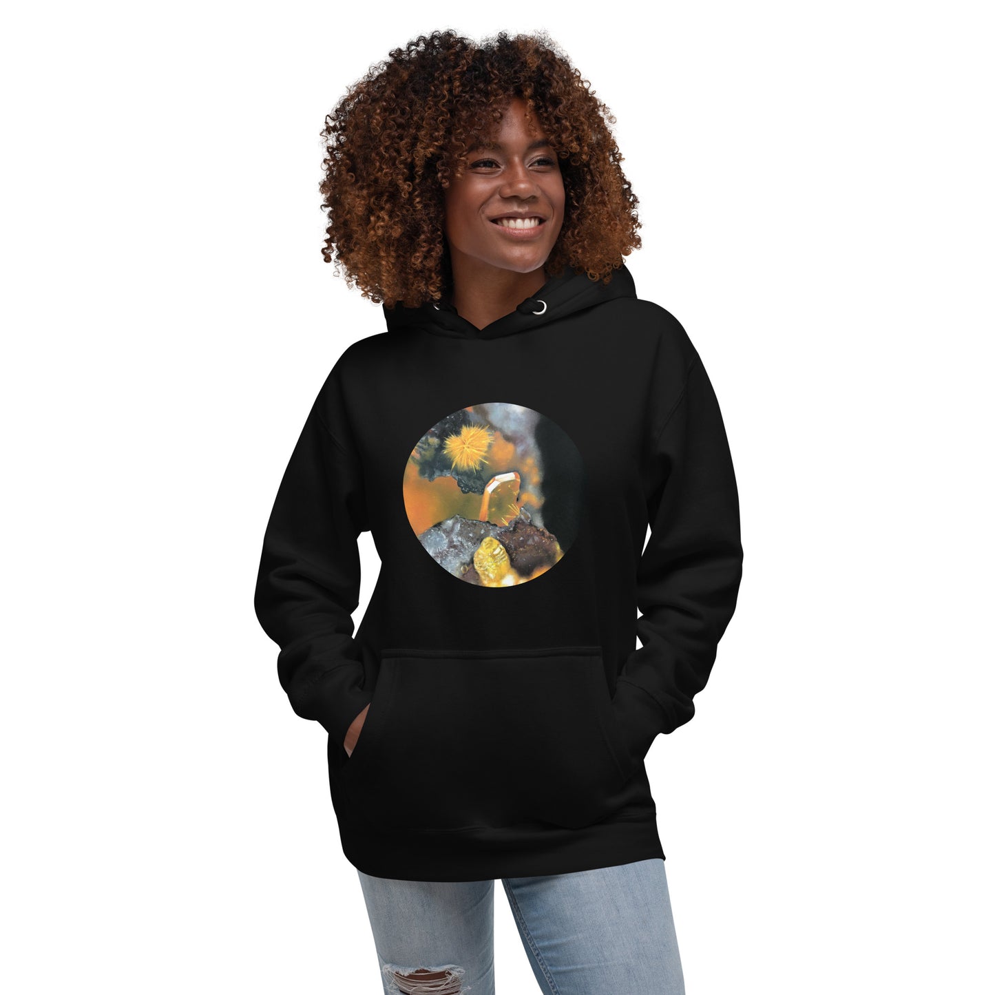 Tiger Mine Wulfenite Micro Drawing - Unisex Hoodie