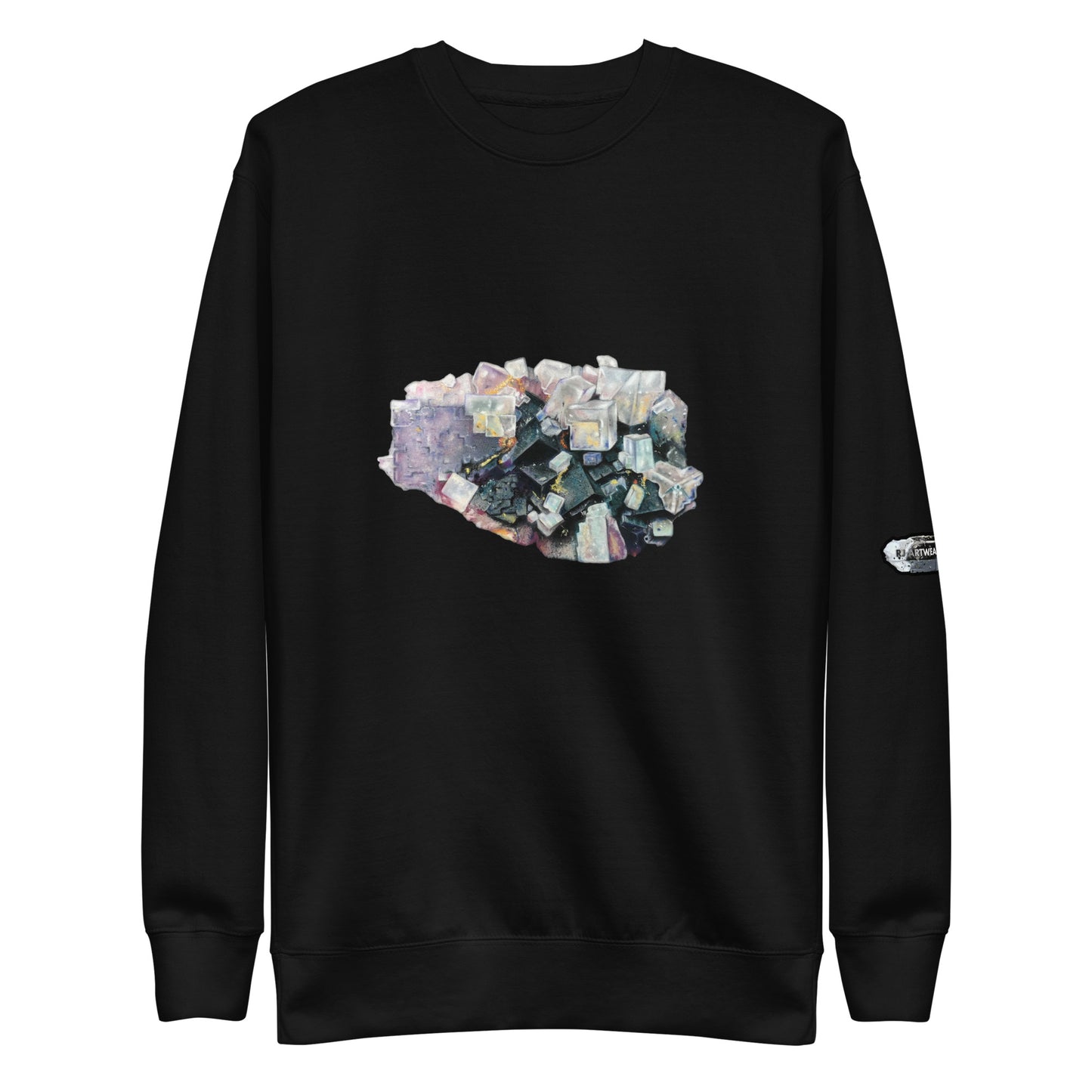 Fluorite Cluster Drawing - Unisex Premium Sweatshirt