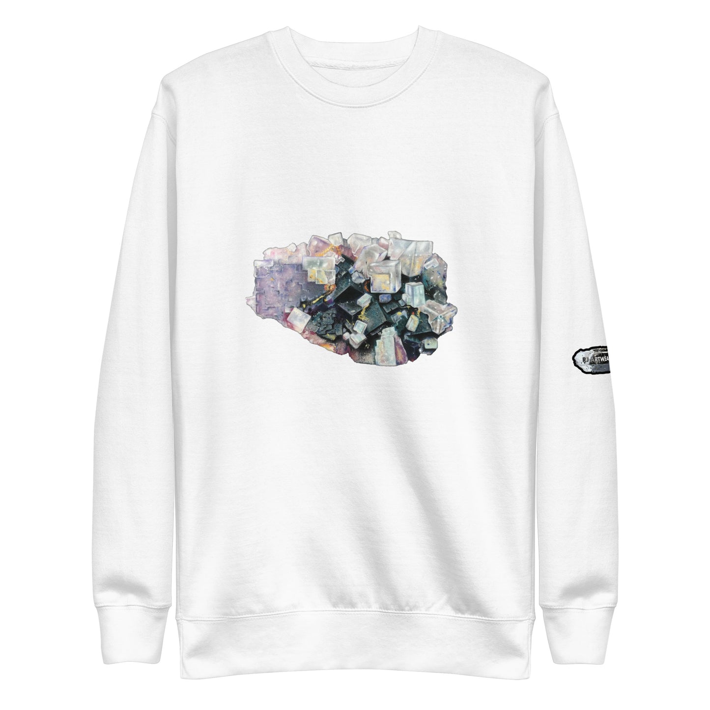 Fluorite Cluster Drawing - Unisex Premium Sweatshirt