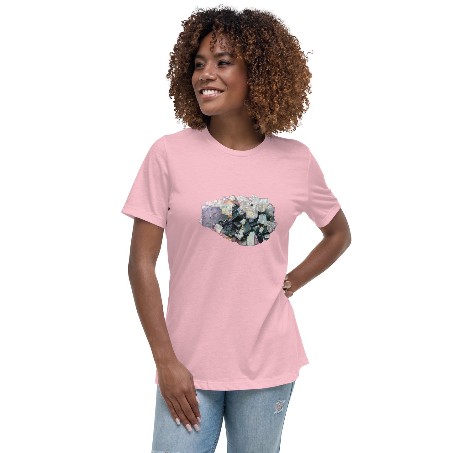 Fluorite Cluster Drawing - Women's Relaxed T-Shirt