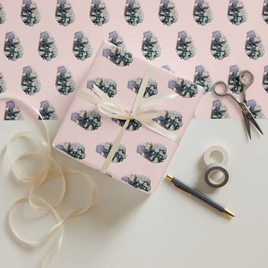 Mineral Wrapping Paper Sheets - Fluorite, Amethyst