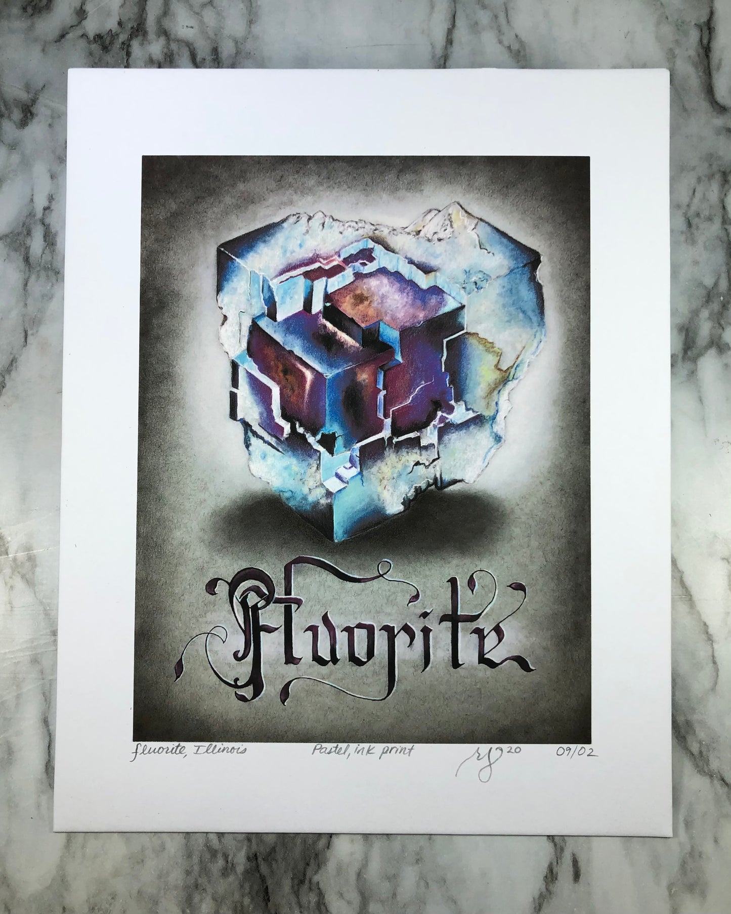Fluorite with Calligraphy