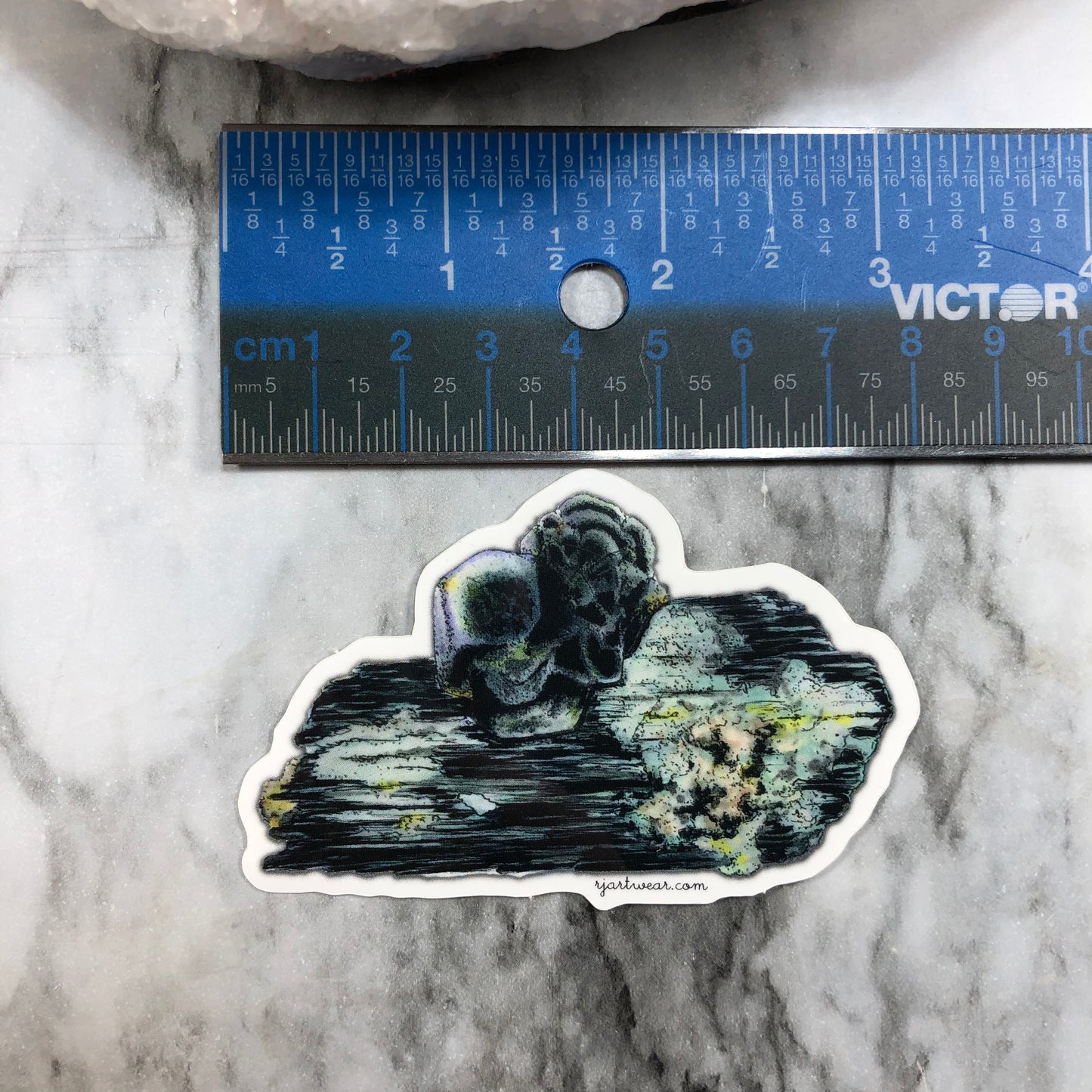 Erongo Schorl with Fluorite Sticker