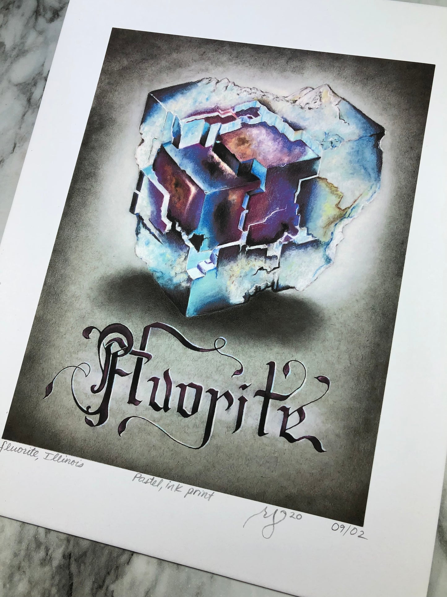 Fluorite with Calligraphy